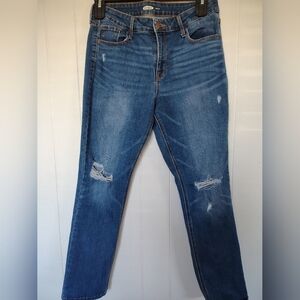 Old Navy Classic Blue Distressed Women Jeans Size 12 Short